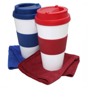 Bubbles BPA Free Plastic Mug With Silicon Cover & Handle